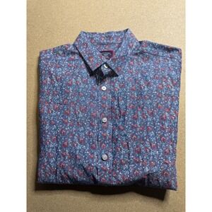 UNTUCKit Mens Medium‎ Floral Print Short Sleeve Button Down Shirt